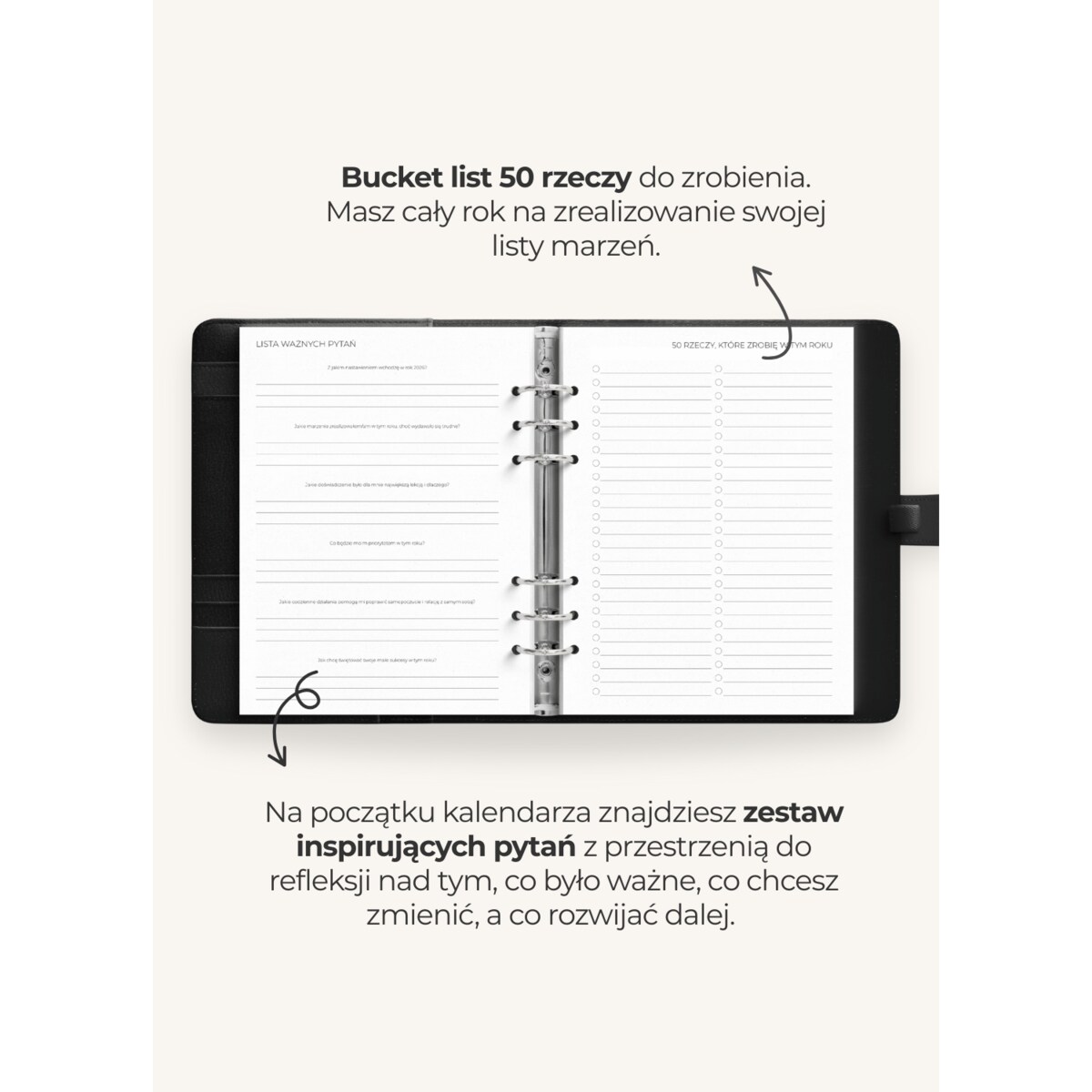 Wkład do organizera – PLANNER DATOWANY TYGODNIOWY 2026!