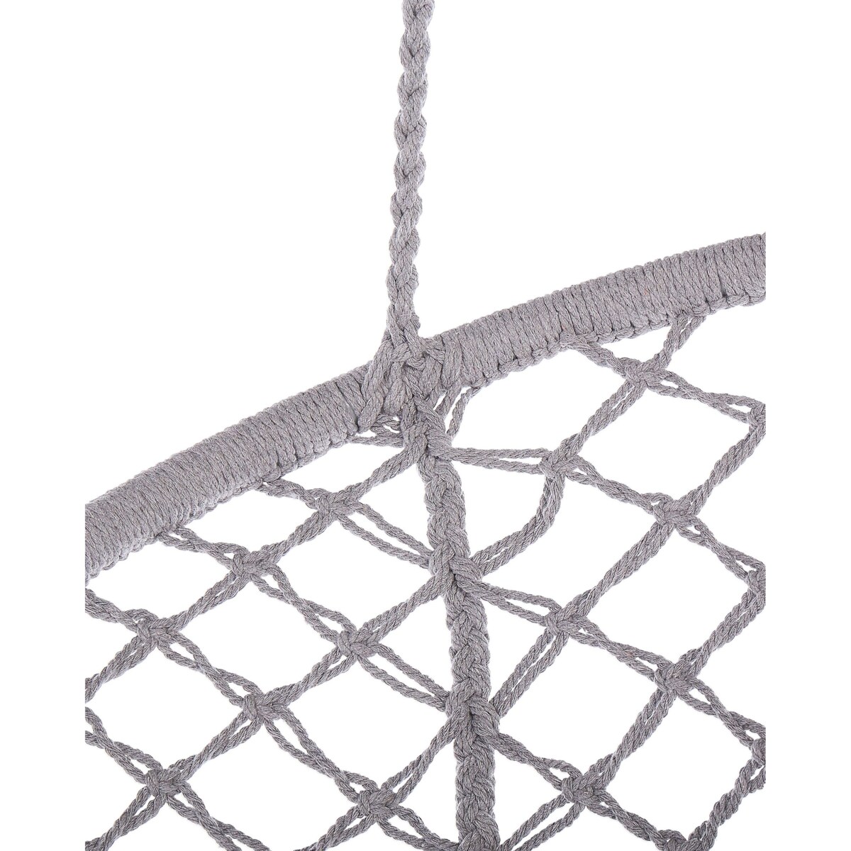 Fotel wiszący huśtawka makrama szary GABELLA