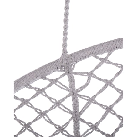 Fotel wiszący huśtawka makrama szary GABELLA