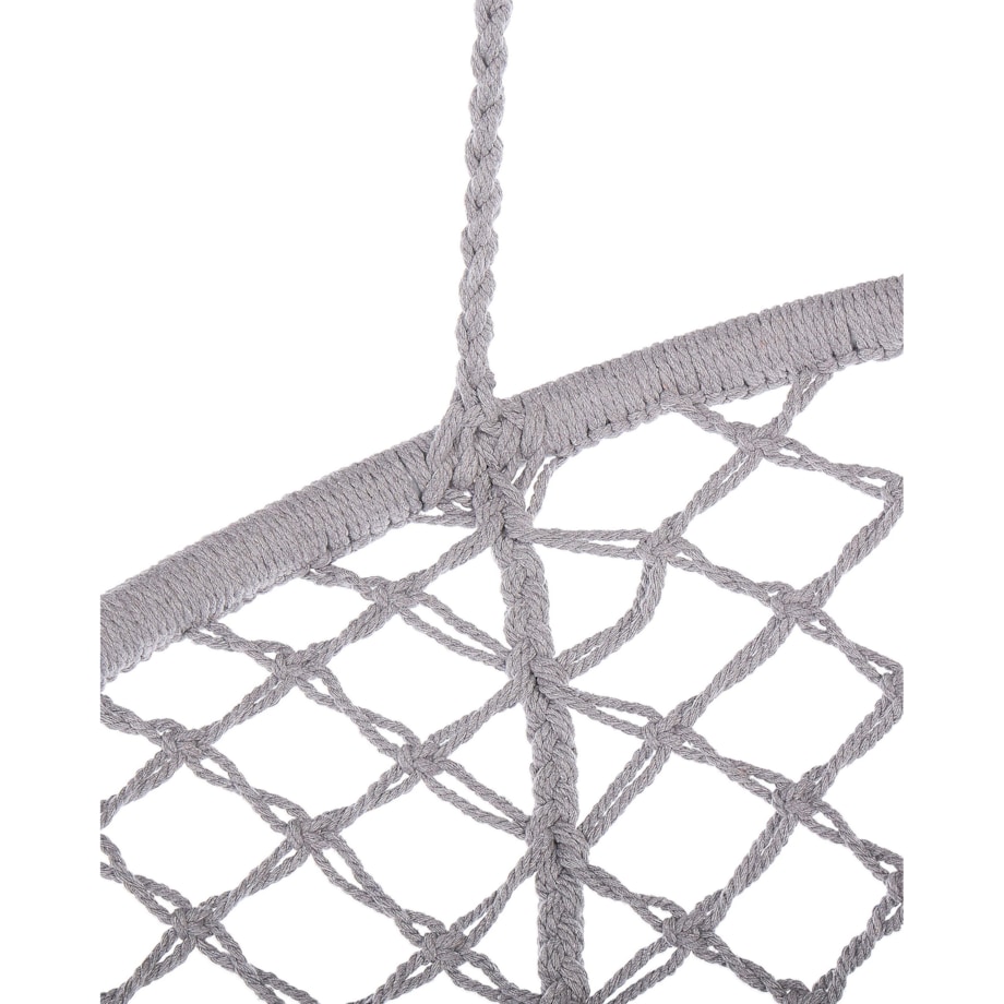 Fotel wiszący huśtawka makrama szary GABELLA