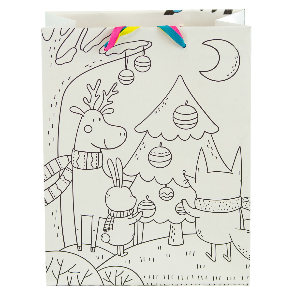 Torebka Prezentowa Na Prezent Do Kolorowania Dla Dzieci 32X26X10 Cm Ubieranie Choinki
