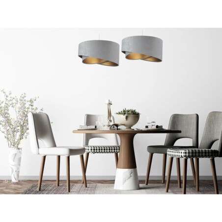 Lampa wisząca GEMSTONE szara/złota