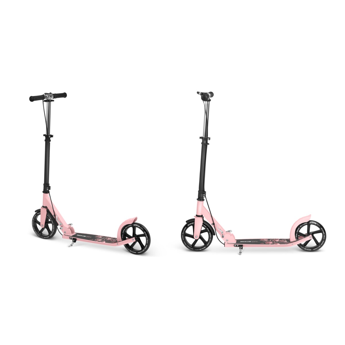 Hulajnoga miejska składana Soke City czarno-różowa