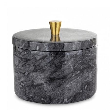 Okrągły pojemnik dekoracyjny 8,5x10x10 cm RAFI czarny