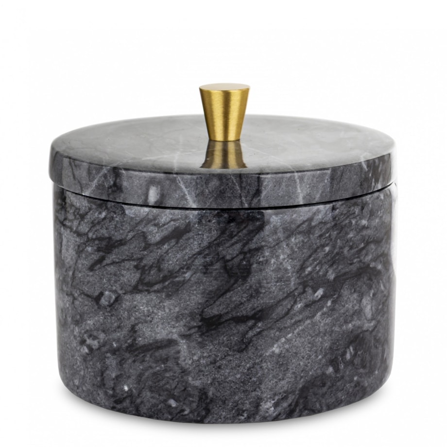 Okrągły pojemnik dekoracyjny 8,5x10x10 cm RAFI czarny