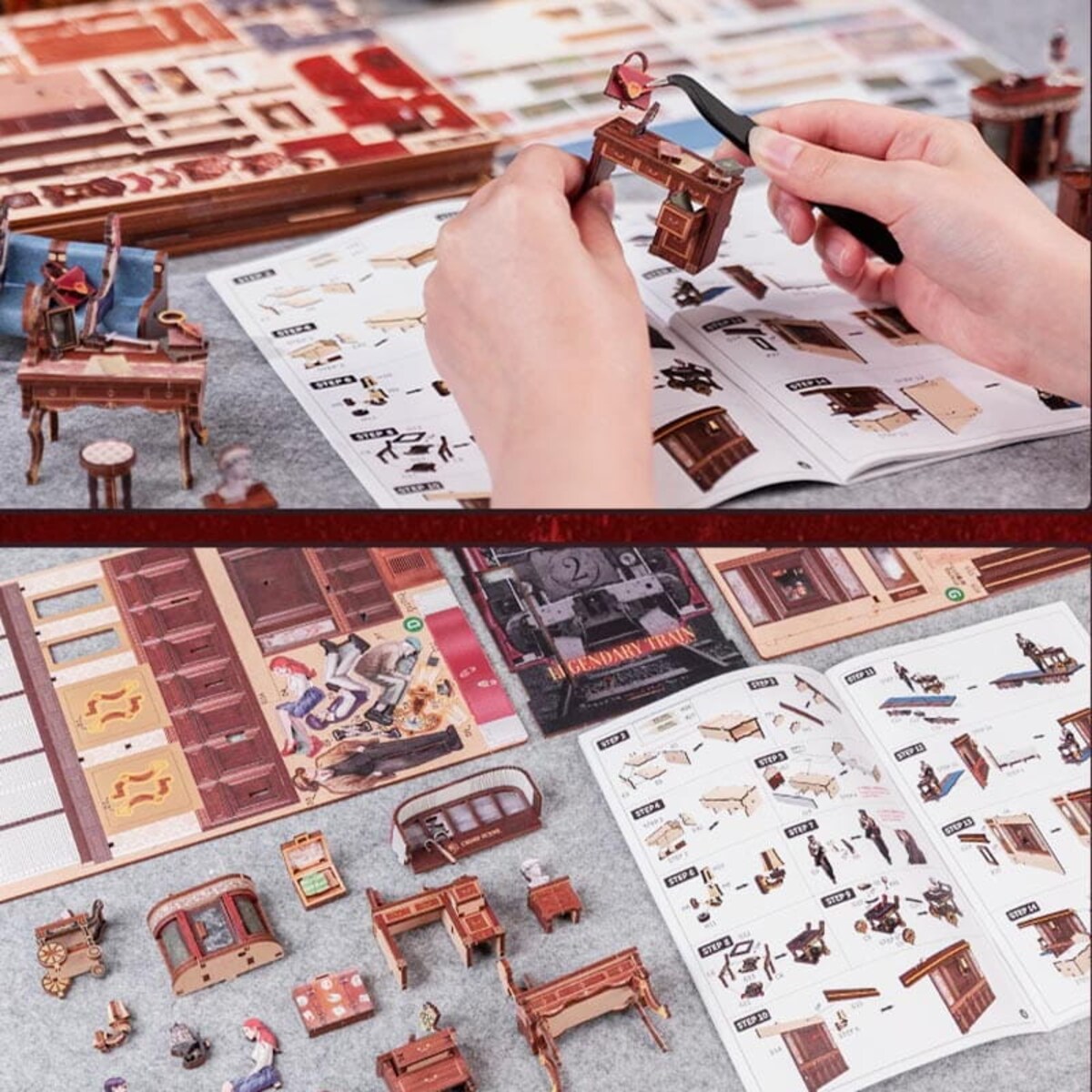 Miniaturowy domek Book Nook - Zagadka Orient Expressu - CuteBee