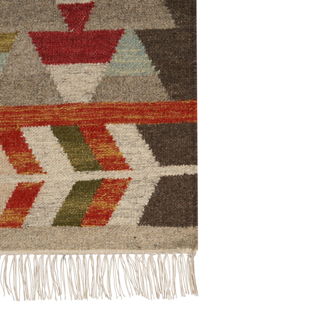Dywan KAGHSI Kolorowy 140 x 200 cm Wełna Kilim