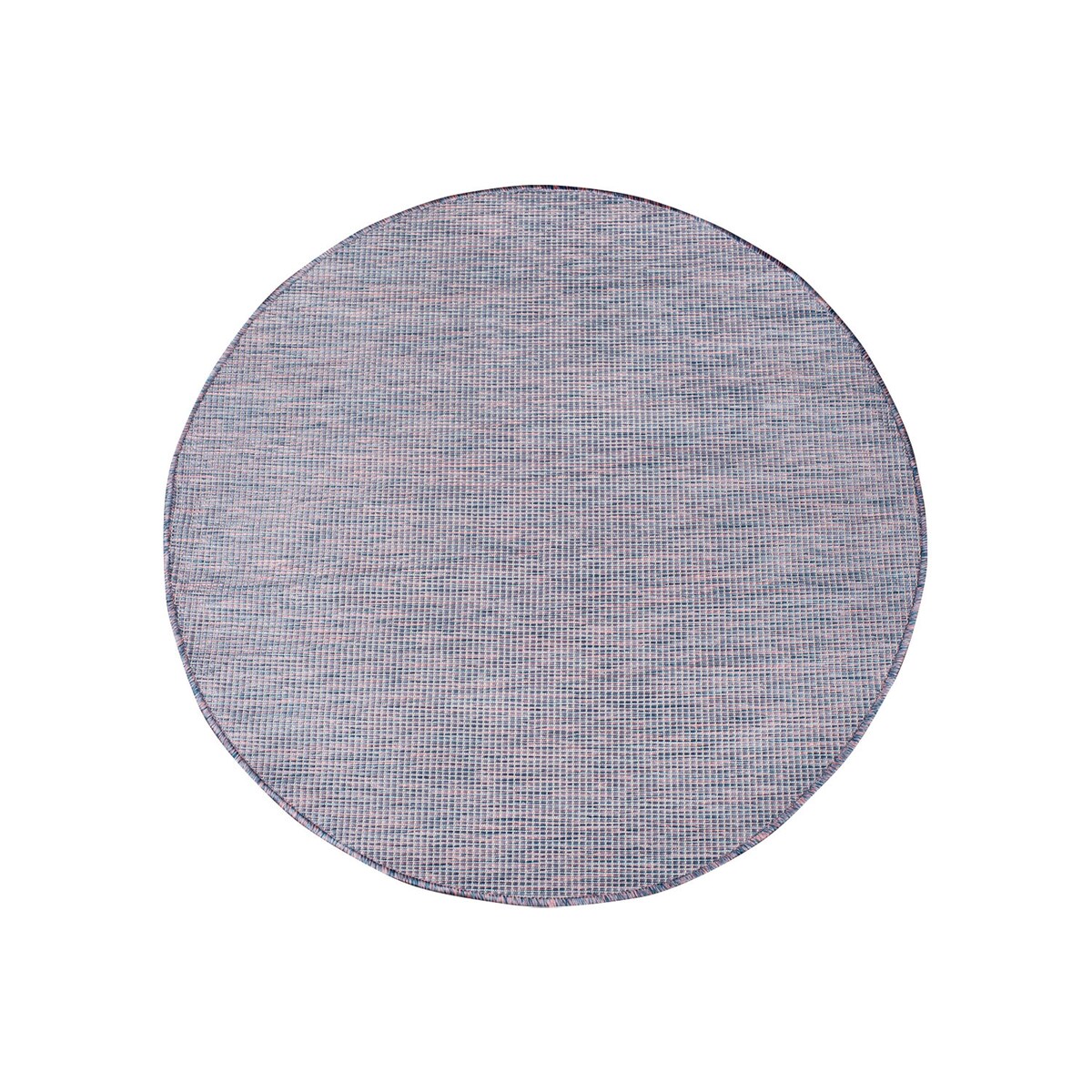 Dywan okrągły na zewnątrz i do wnętrz gładki Paloa 27780 Niebieski Róż 120x120