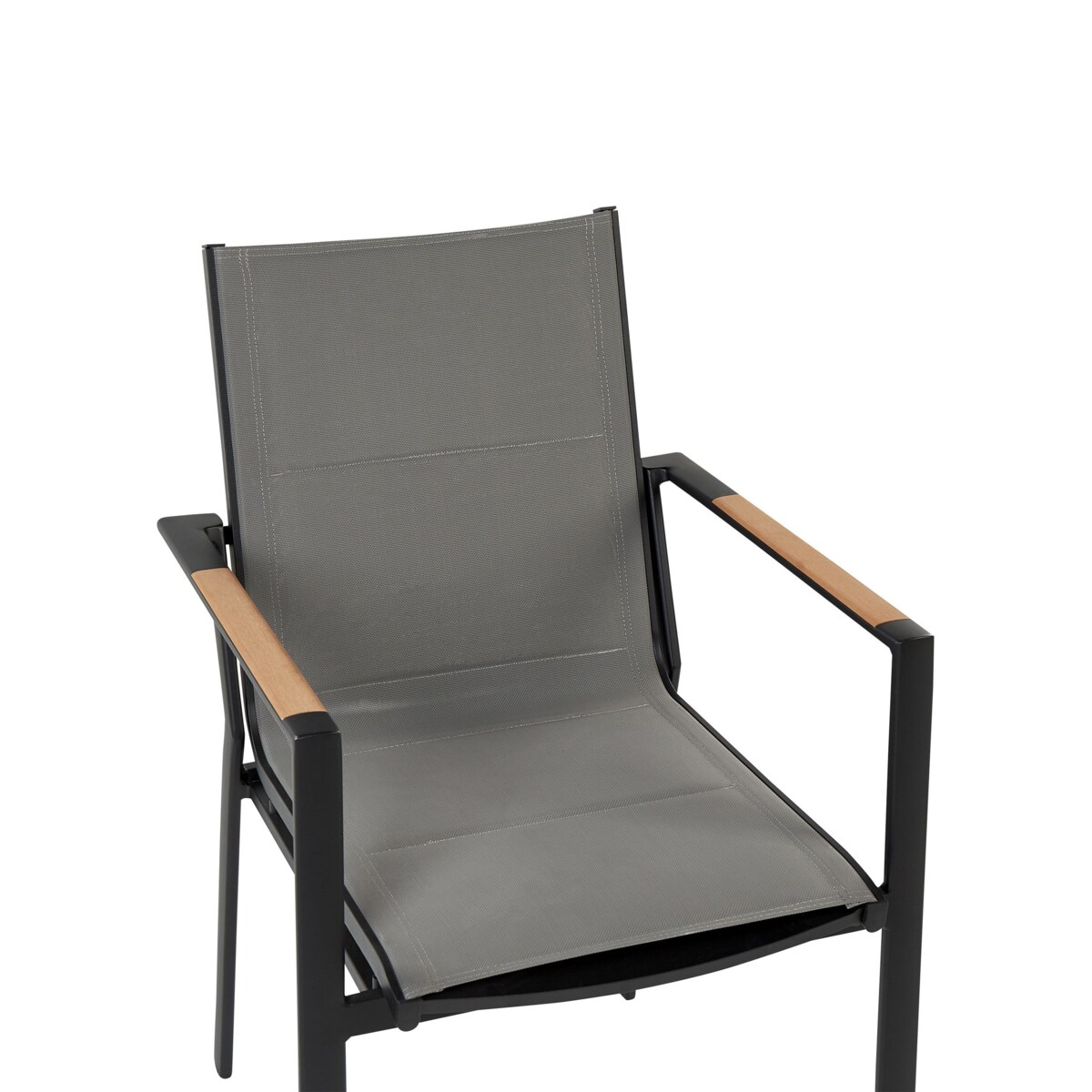 Krzesło ogrodowe Zestaw 6 Metal Czarny BUSSETO