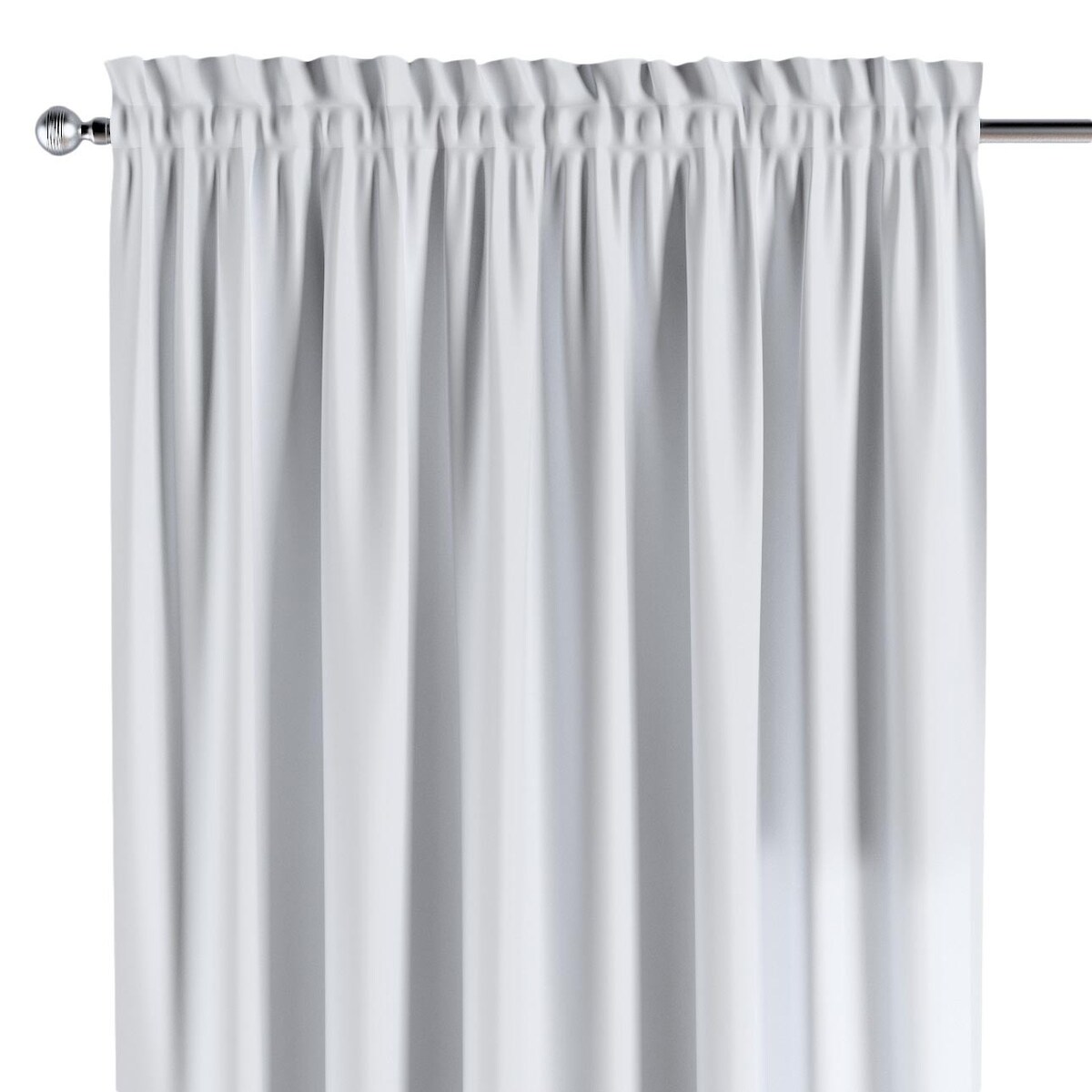 Zasłona na kanale z grzywką 1 szt. 130x245 biały z połyskiem