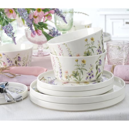 VILLA ITALIA Serwis obiadowy na 6 osób porcelanowy VIOLA