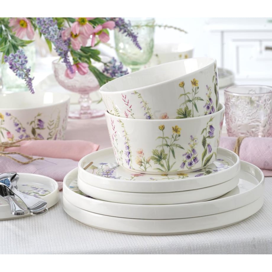 VILLA ITALIA Serwis obiadowy na 6 osób porcelanowy VIOLA