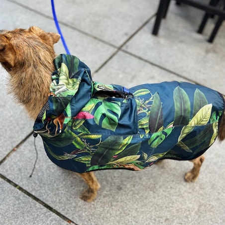 Płaszcz przeciwdeszczowy dla psa Psikolaż - Rozmiar: M