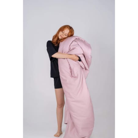 Pościel satynowa dusty pink 140/200 + 50/60 cm