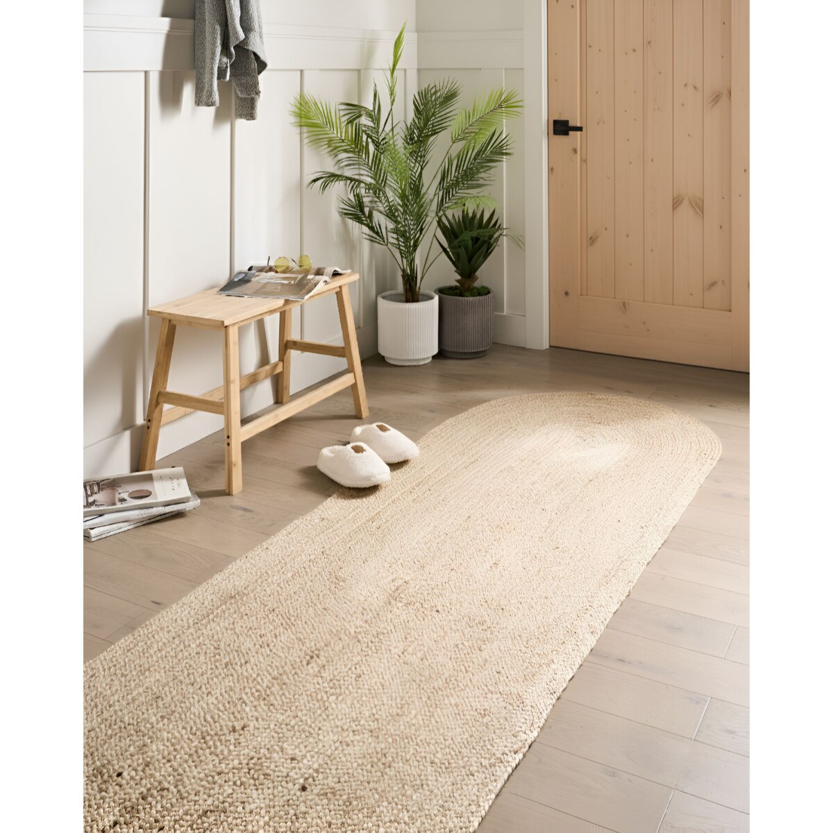 Dywan DEMIRCI Beżowy 80 x 300 cm Juta