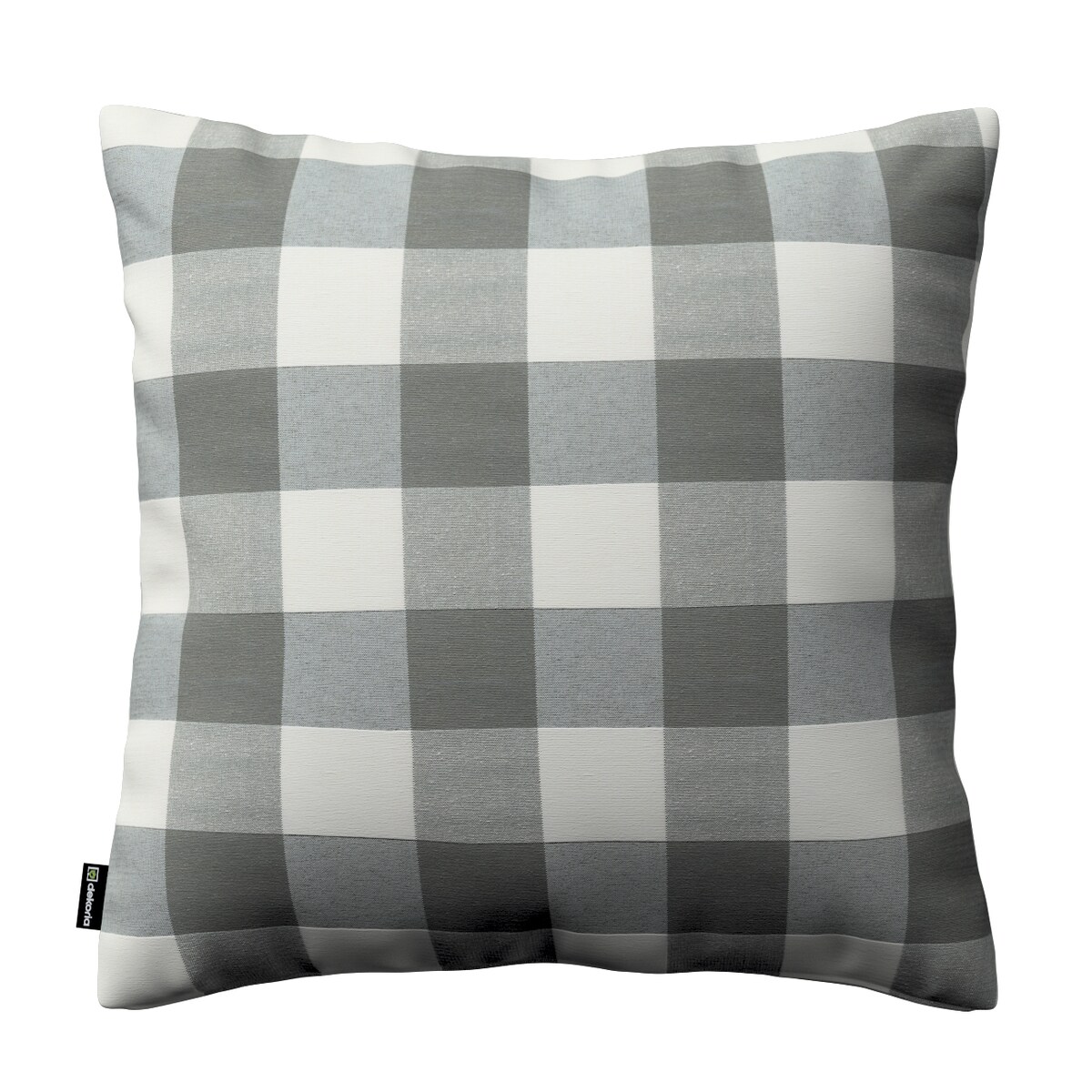 Poszewka Kinga na poduszkę 43x43 szaro-biała krata (5,5x5,5cm)