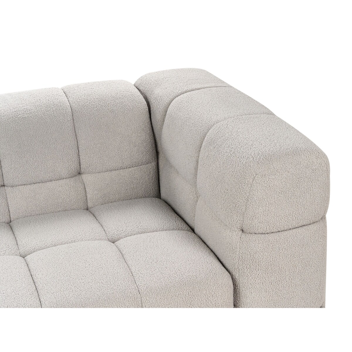 Sofa 3-osobowa boucle szara MULLOLA