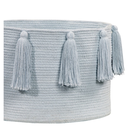 Kosz Basket Tassels Soft Blue