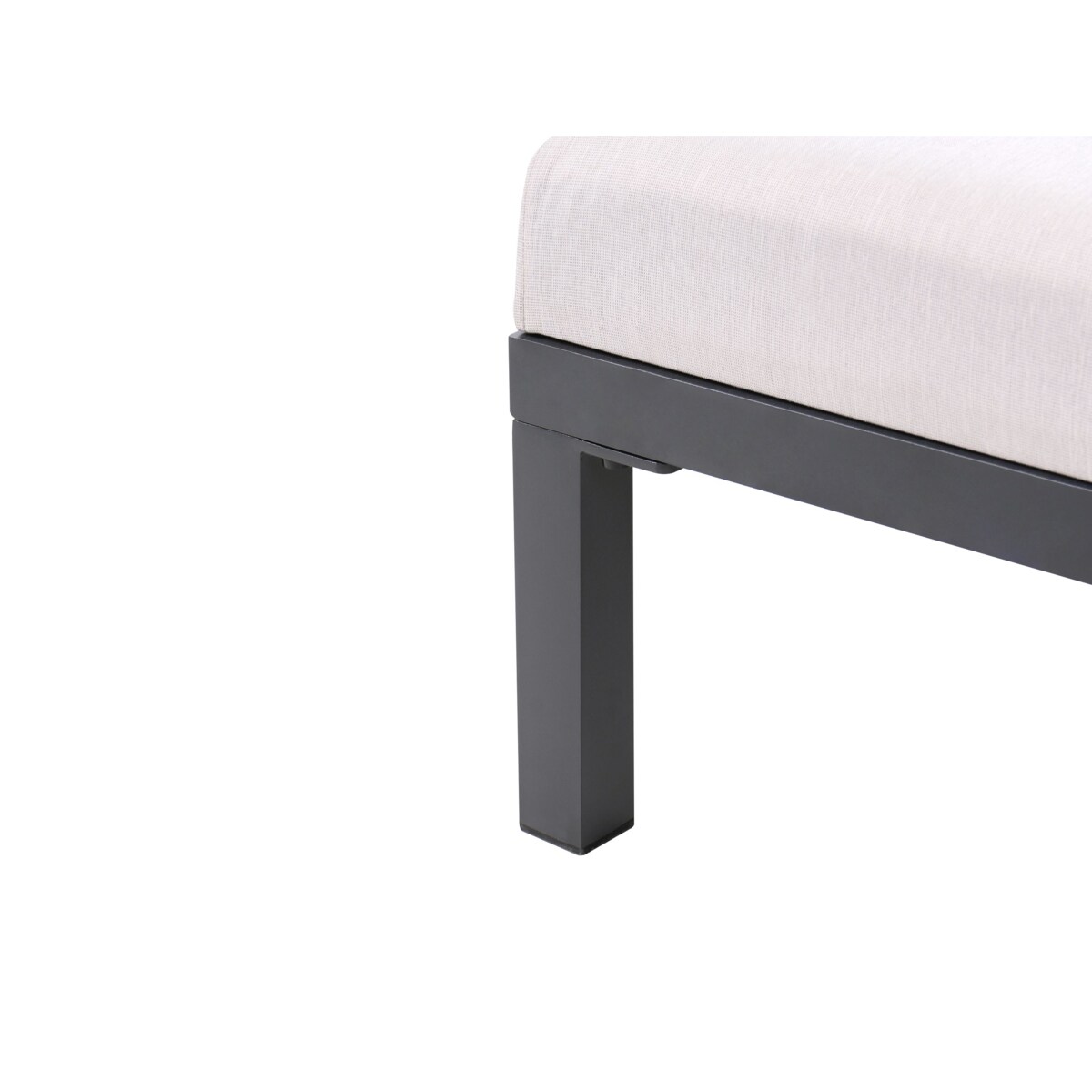 Leżak ogrodowy z poduszką LARIANO Metal Jasnobeżowy