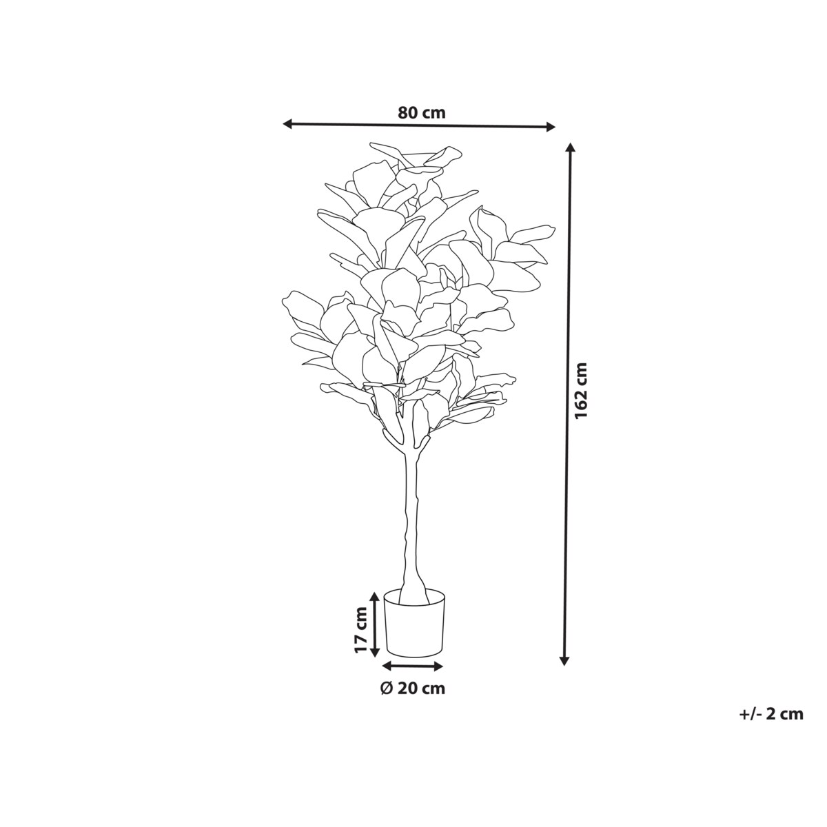 Sztuczna roślina FIG TREE 162 cm Zielony