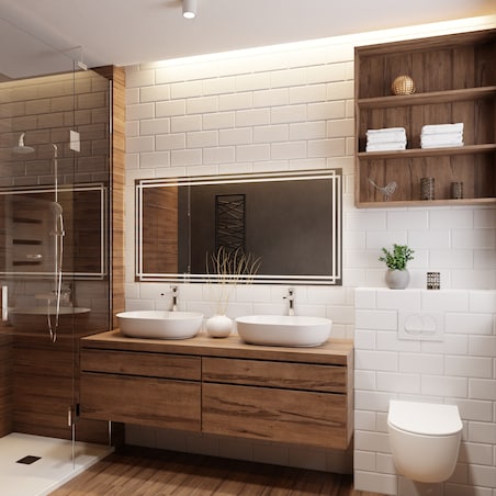 Lustro prostokątne z podświetleniem - MARLA LED