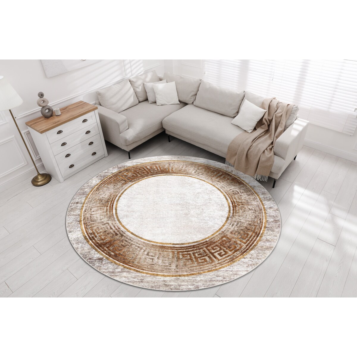 Dywan do prania MIRO 51236.807 koło Marmur, koło 120 cm