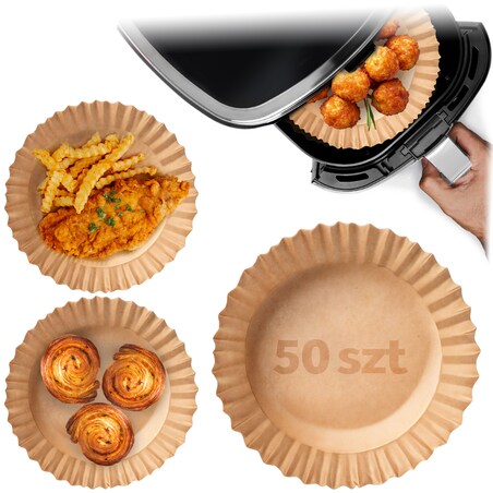 Papier do pieczenia do frytkownicy 50 szt air fryer 20 cm Berdsen