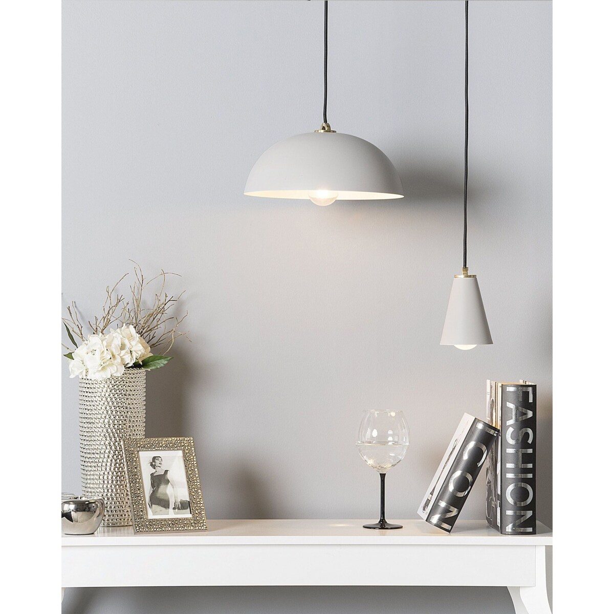 Lampa wisząca CARES Metal Jasnoszary