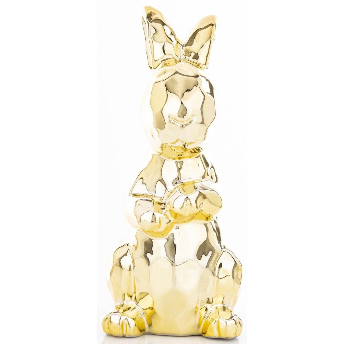 Dekoracja - złota figurka królika 14,5x6x7 cm CONIGLIO DORATO - II