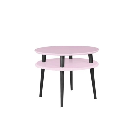 Stolik kawowy UFO MEDIUM 57x57 różowy/czarny