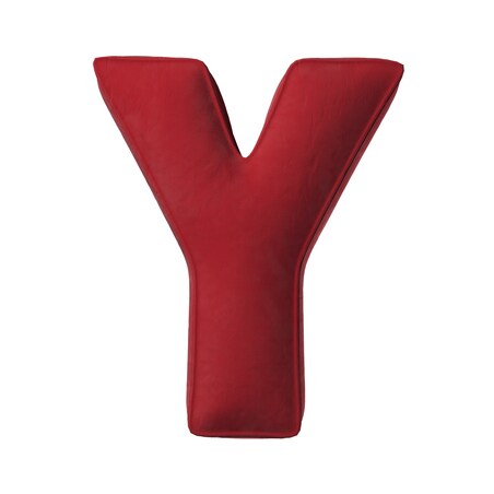 Poduszka literka Y, intensywna czerwień, 35x40cm, Posh Velvet
