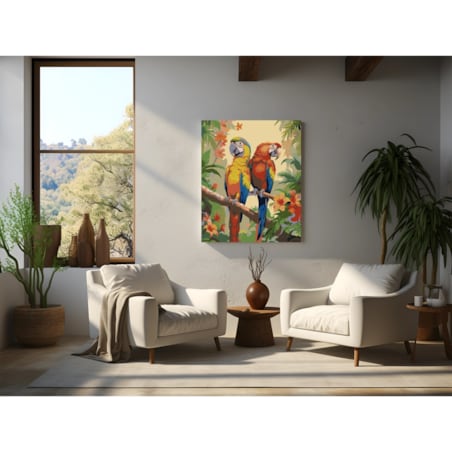 Malowanie po numerach, zestaw DIY – PAPUGI 40x50 cm- Produkt PL