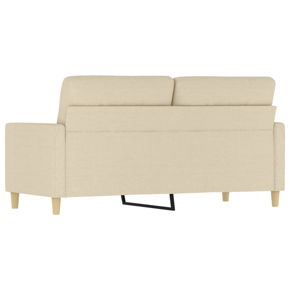 vidaXL 2-osobowa sofa, kremowa, 140 cm, tapicerowana tkaniną