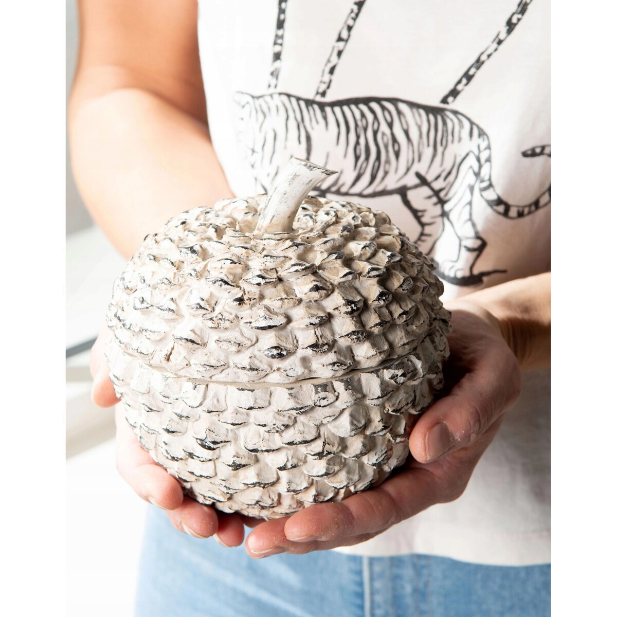 PUDEŁKO POJEMNIK SZYSZKA NA DROBIAZGI PIENIĄDZE KLUCZE MONETY CUKIERKI 15cm