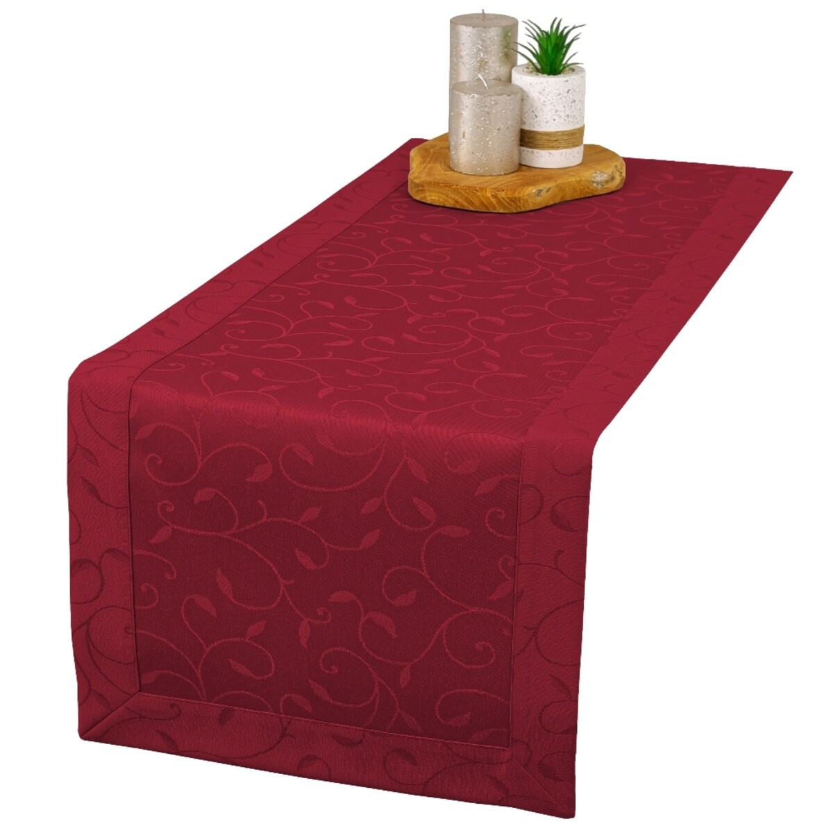 Bieżnik Dafne bordowy (2043) O5 - 40x200 cm - bordowy