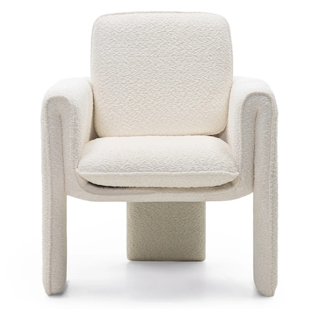 Krzesło tapicerowane CAMPINO białe 94,5x75x75 cm