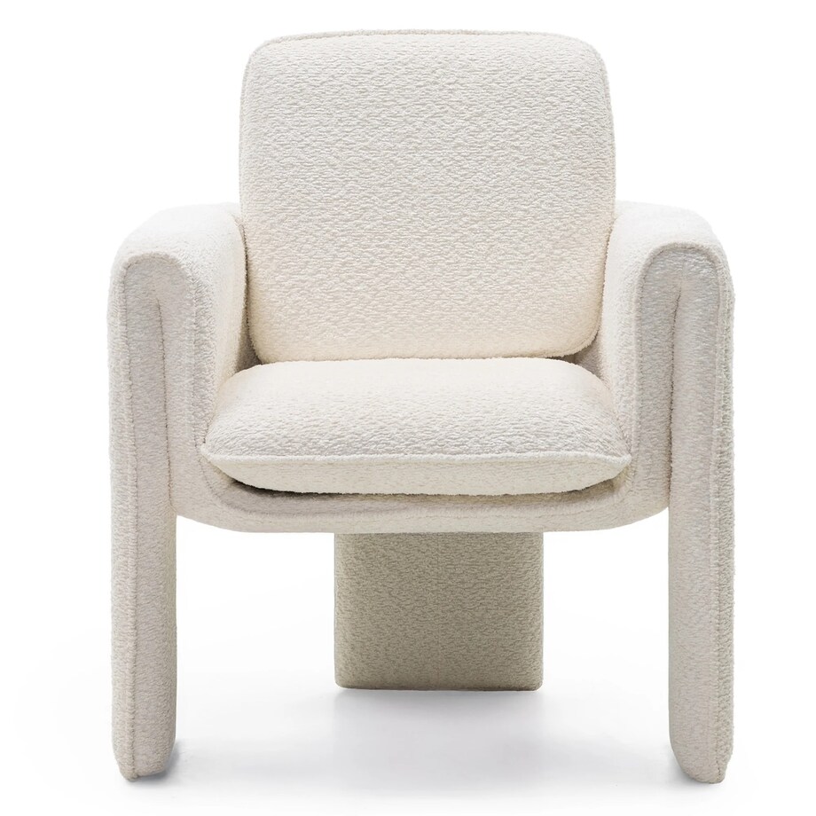 Krzesło tapicerowane CAMPINO białe 94,5x75x75 cm