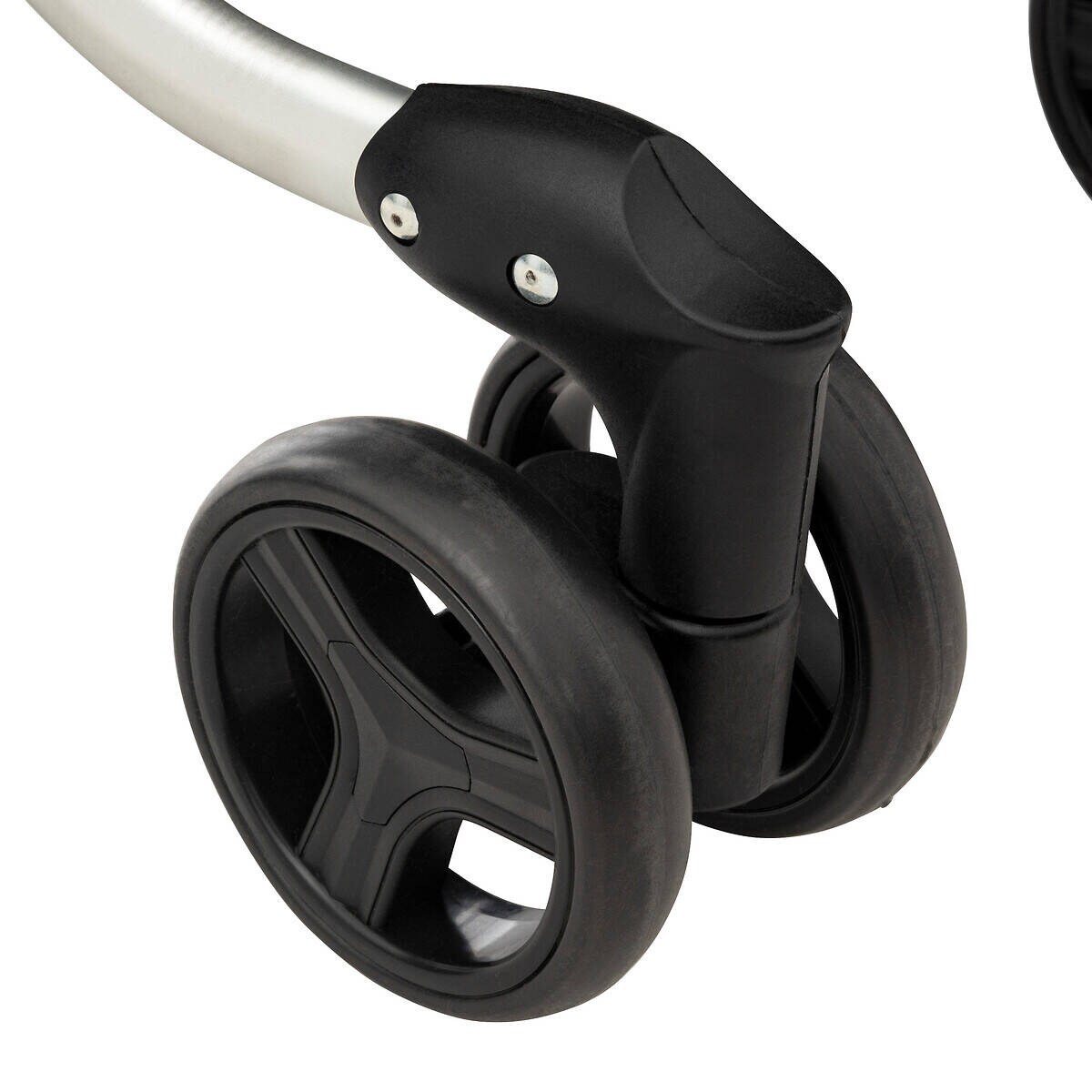 Wózek na zakupy na stabilnych kółkach, szary, 46 l