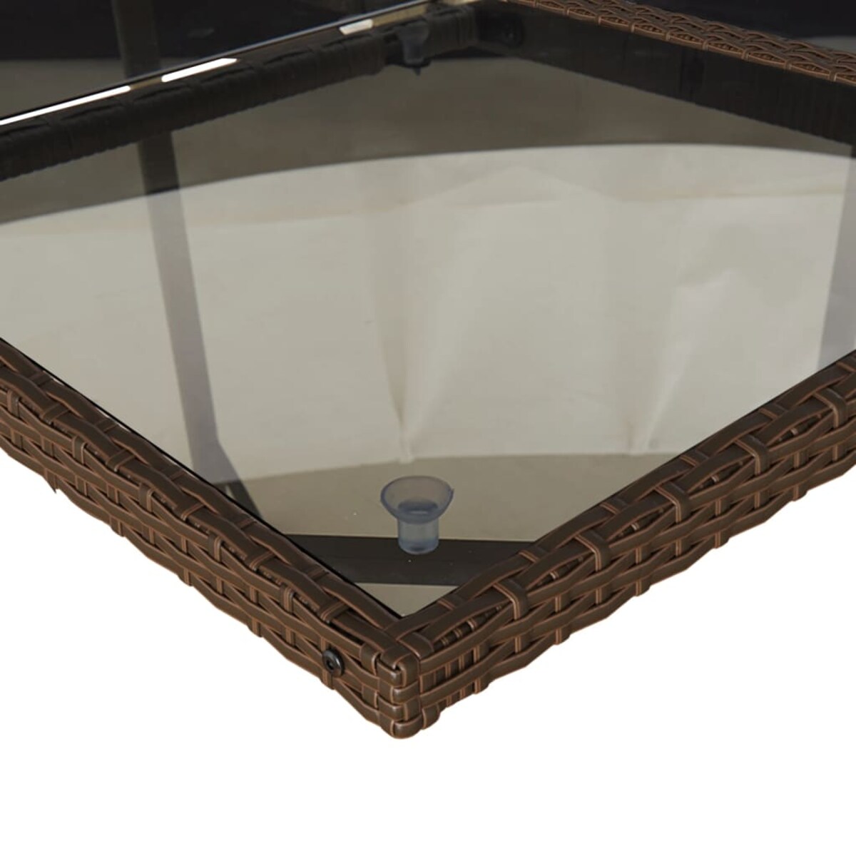 vidaXL 5-cz. zestaw mebli ogrodowych z poduszkami, brązowy, polirattan