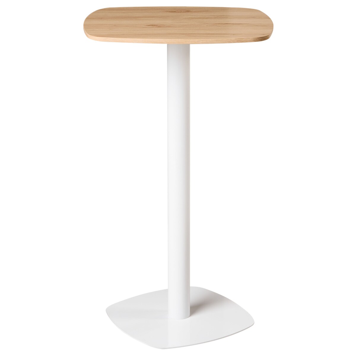 Stół barowy MORELLA Jasny brąz/ biały 60 cm 60 cm