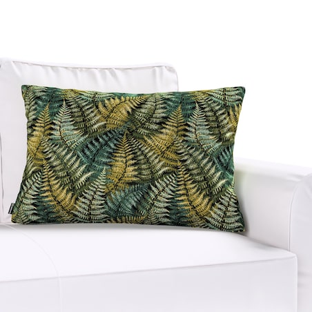 Poszewka Kinga na poduszkę prostokątną 47x28 zielone liście paproci