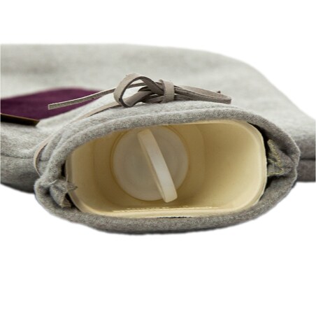 Termofor Duży 1.75L W Pokrowcu W Sweterku Ogrzewacz Na Wodę Serce Szary