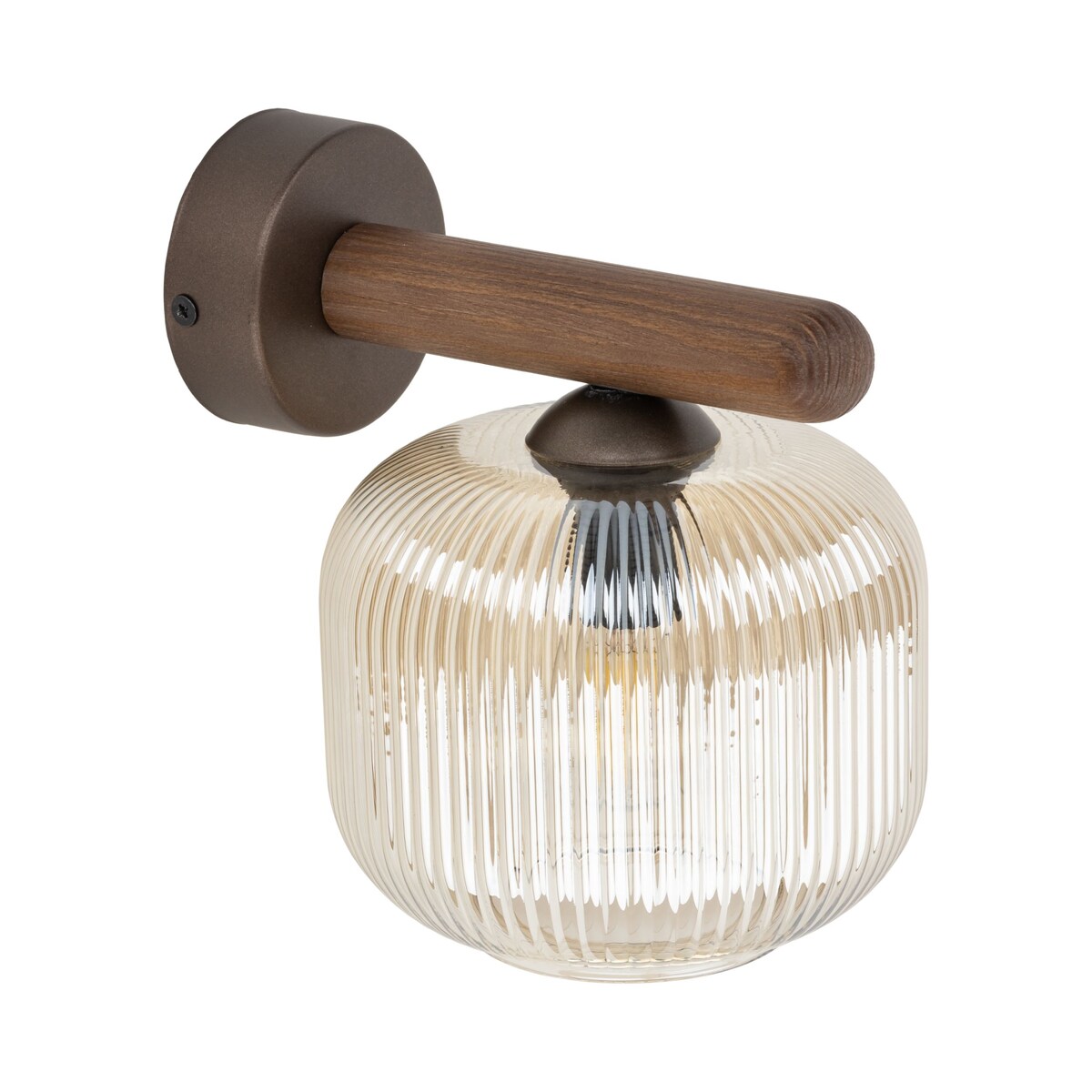 Kinkiet ścienny TK Lighting SALVIA BROWN 11067 brązowy, E14, metal/drewno/szkło, 1-punktowy