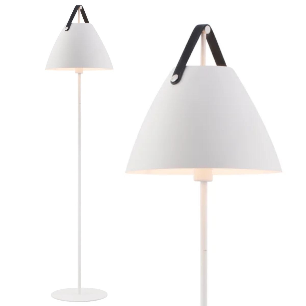 Lampa podłogowa Strap 46234001 Nordlux metalowa biała