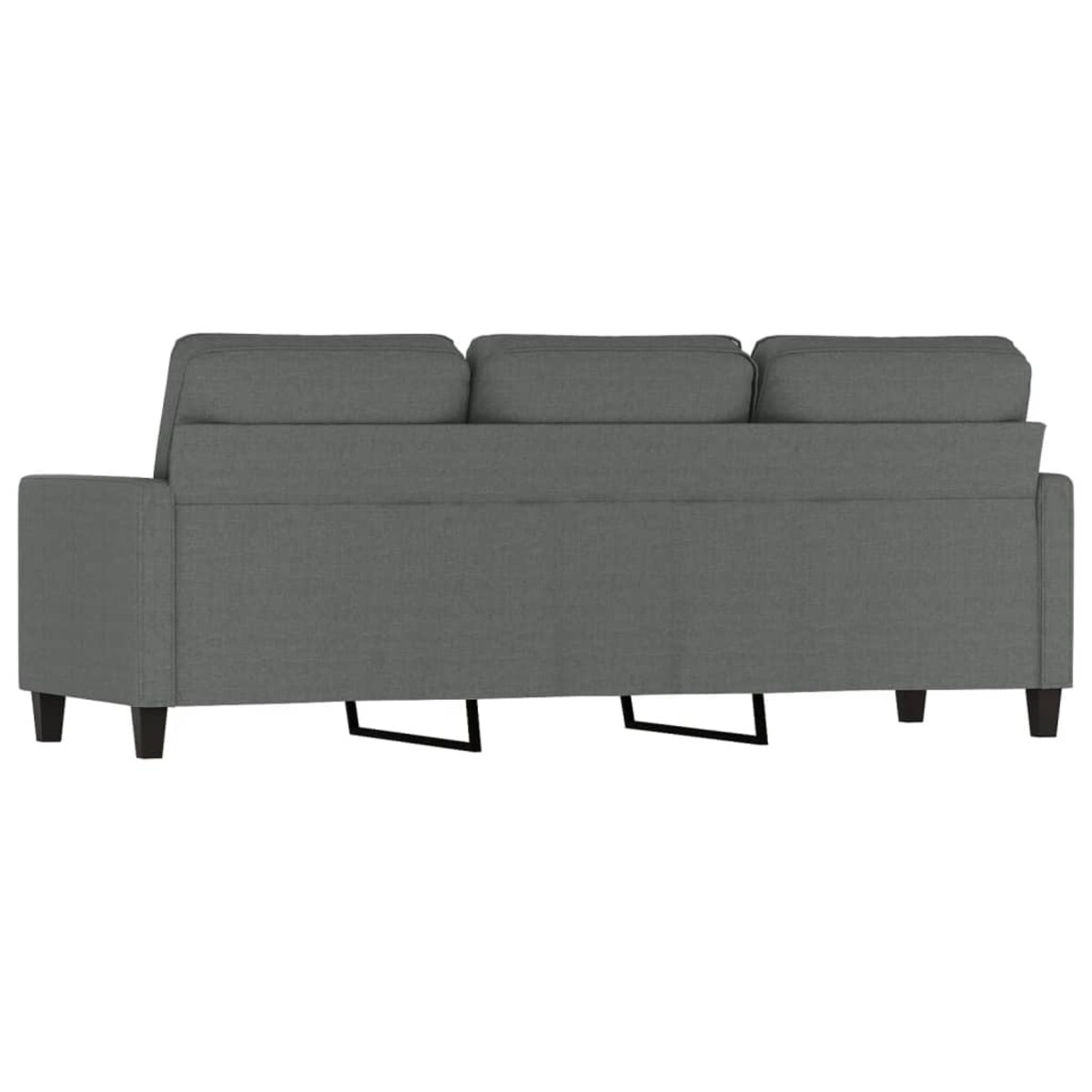 vidaXL Sofa 3-osobowa, ciemnoszara, 180 cm, tapicerowana tkaniną