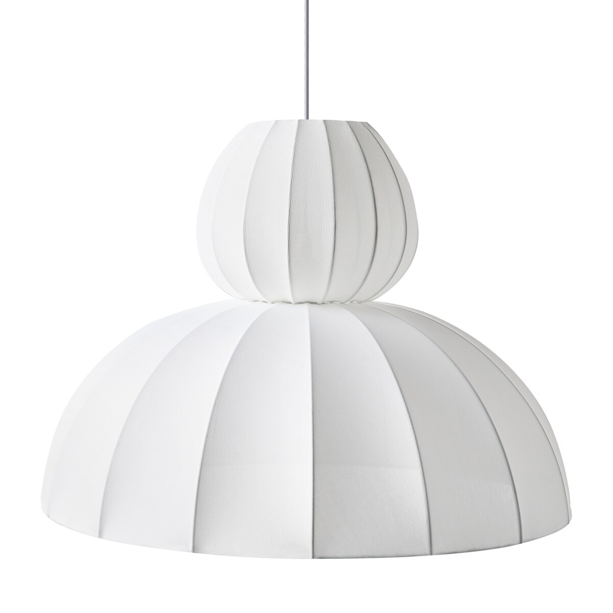 Lampa wisząca GOELETTE Jedwab syntetyczny Biały