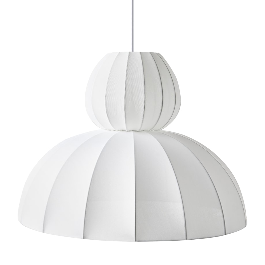 Lampa wisząca GOELETTE Jedwab syntetyczny Biały