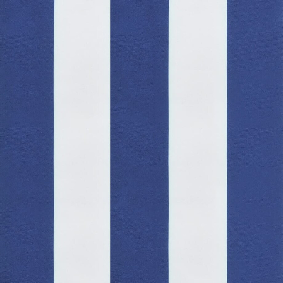 vidaXL Poduszka na ławkę ogrodową, niebiesko-białe paski, 200x50x3 cm