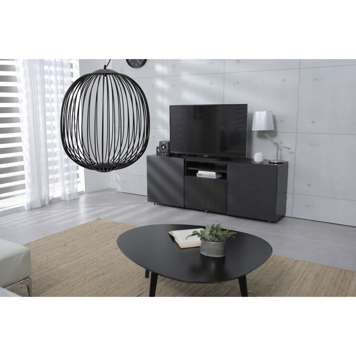 Lampa Wisząca Loft Industrial Czarna Metalowa Led