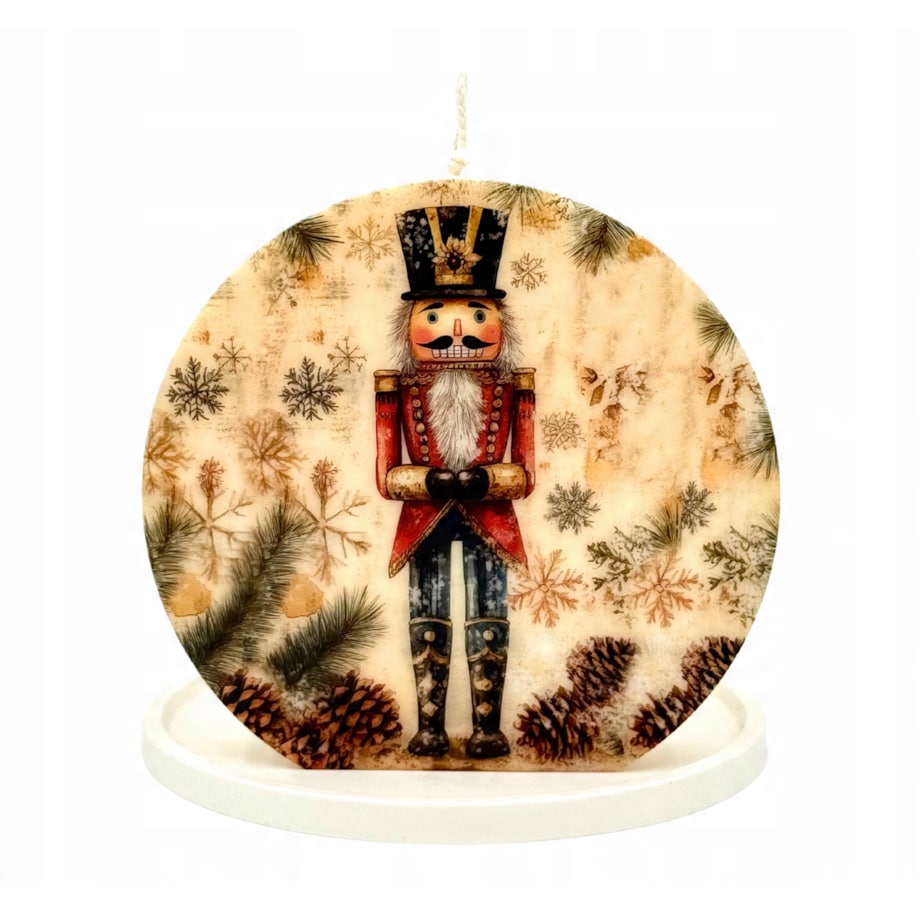 Dziadek do Orzechów Prezent Święta Dekoracja Świąteczna Świeca Sojowa EKO